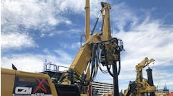 Construction equipment with hydraulics on display at CONEXPO