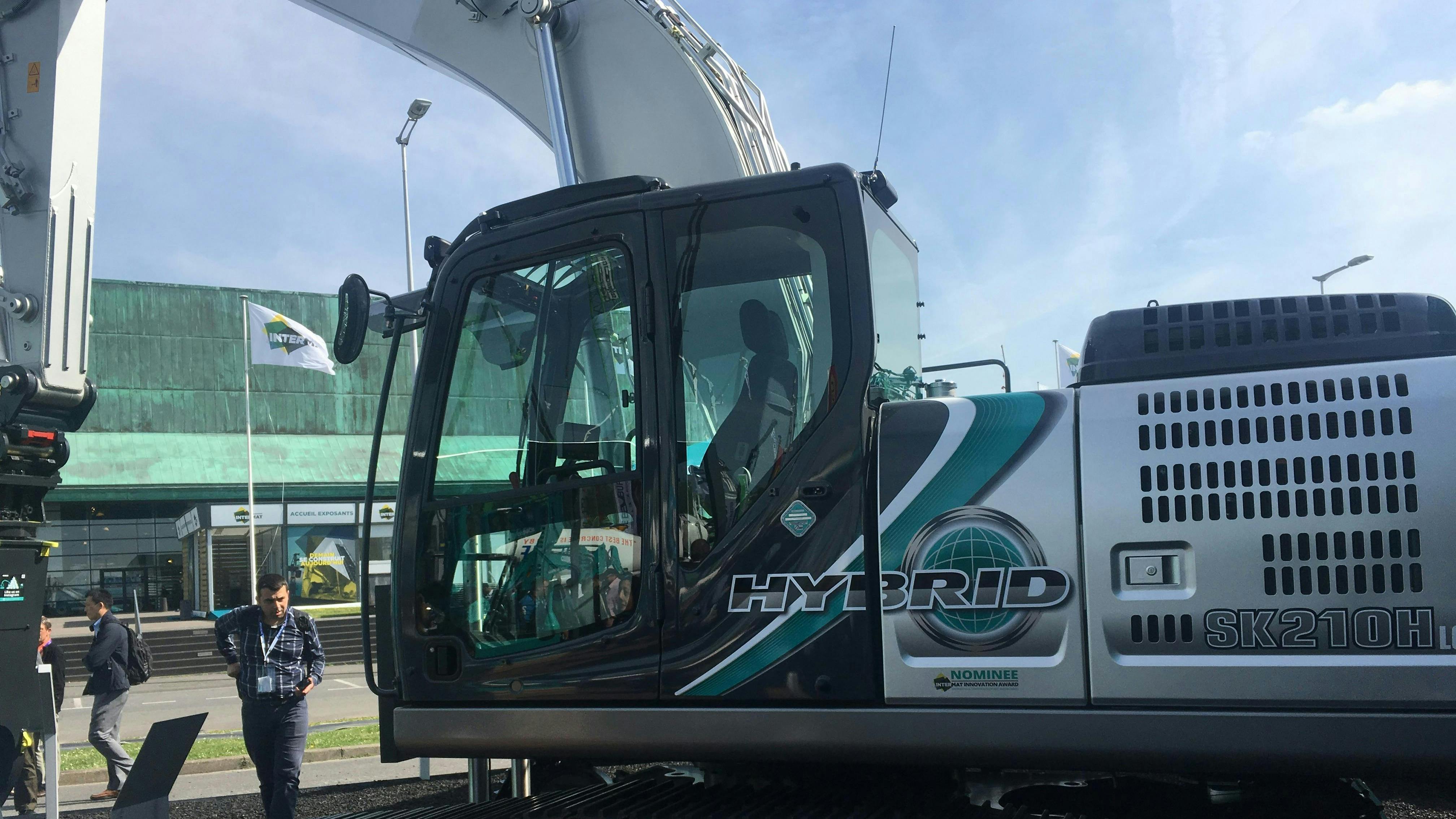 Hybrid construction equipment on display at INTERMAT