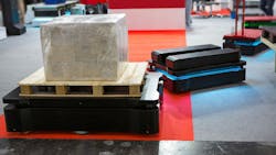 Mobile robots can be used to move a range of materials in factories and warehouses. Mobile robots can be used to move a range of materials in factories and warehouses.