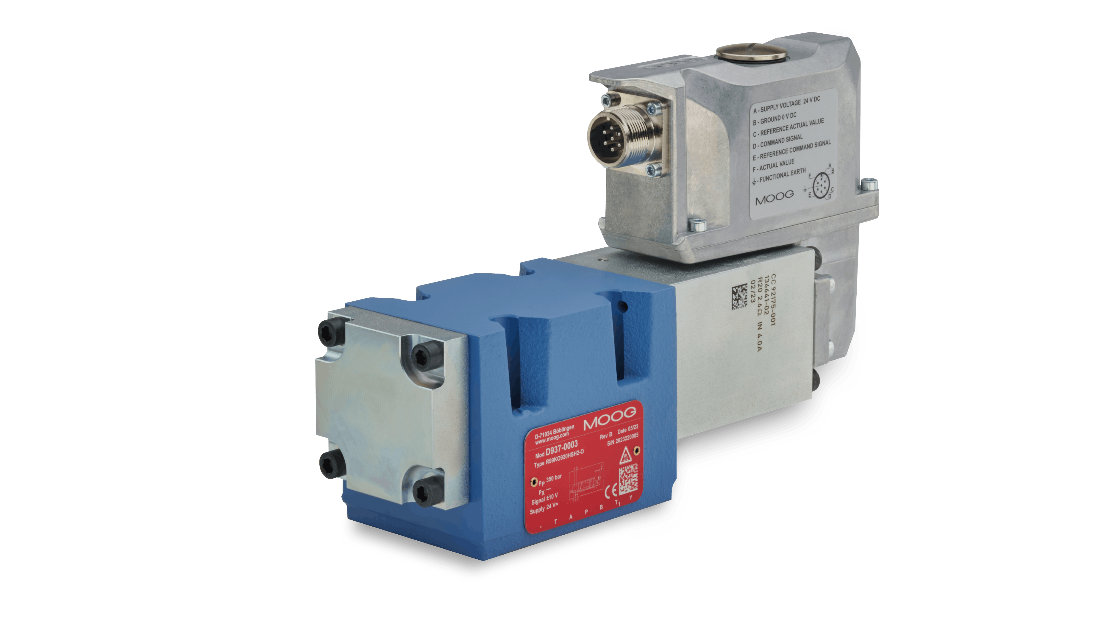 The Moog D937 Series direct operated servo-proportional valve