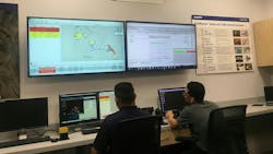 With autonomy, workers can remotely monitor mining equipment from a safe location as demonstrated by this operational setup at Komatsu's proving grounds where it tests its autonomous machines. With autonomy, workers can remotely monitor mining equipment from a safe location as demonstrated by this operational setup at Komatsu's proving grounds where it tests its autonomous machines.