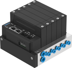 The Festo VTEP proportional valve terminal enables digital pressure or vacuum control, or a combination of both, providing higher levels of precision and faster response times. The Festo VTEP proportional valve terminal enables digital pressure or vacuum control, or a combination of both, providing higher levels of precision and faster response times.