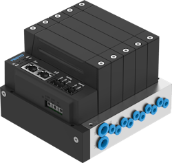 The Festo VTEP proportional valve terminal enables digital pressure or vacuum control, or a combination of both, providing higher levels of precision and faster response times. The Festo VTEP proportional valve terminal enables digital pressure or vacuum control, or a combination of both, providing higher levels of precision and faster response times.