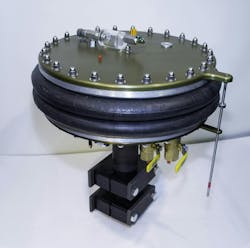 The variable volume reservoir is smaller than traditional reservoirs and therefore does not contain much oil which helps minimize environmental contamination should a hydraulic system leak occur. The variable volume reservoir is smaller than traditional reservoirs and therefore does not contain much oil which helps minimize environmental contamination should a hydraulic system leak occur.