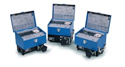 The Webtec DHT digital hydraulic tester can be used to check the performance of hydraulic pumps, motors, valves and hydrostatic transmissions. The Webtec DHT digital hydraulic tester can be used to check the performance of hydraulic pumps, motors, valves and hydrostatic transmissions.