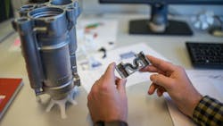 Use of additive manufacturing allows Liebherr-Aerospace to create components which are more reliable and lighter in weight, leading to reduced operational costs for customers. Use of additive manufacturing allows Liebherr-Aerospace to create components which are more reliable and lighter in weight, leading to reduced operational costs for customers.