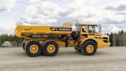 The Volvo CE A30G articulated hauler is made from SSAB's fossil-free steel which testing by the OEM has demonstrated its ability to withstand use in harsh operating environments. The Volvo CE A30G articulated hauler is made from SSAB's fossil-free steel which testing by the OEM has demonstrated its ability to withstand use in harsh operating environments.