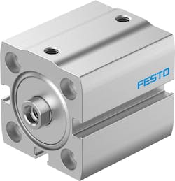 The Festo ADN-S pneumatic cylinder weighs 48% less than the standard ISO version, reducing material use and space claim within machines. The Festo ADN-S pneumatic cylinder weighs 48% less than the standard ISO version, reducing material use and space claim within machines.