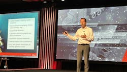 At the 2024 Danfoss Distributor Meeting, President Eric Alström spoke about the many factors impacting market conditions for the company and broader hydraulics sector. At the 2024 Danfoss Distributor Meeting, President Eric Alström spoke about the many factors impacting market conditions for the company and broader hydraulics sector.