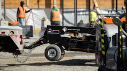 igus TX1 bearings are also found in the pivot points of the Tow-A-Lift hitching mechanism, which enables the machine to be towed behind a standard pickup truck. igus TX1 bearings are also found in the pivot points of the Tow-A-Lift hitching mechanism, which enables the machine to be towed behind a standard pickup truck.