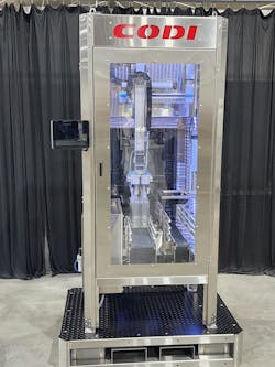 CODI Manufacturing was able to design and build its 12-cycle-per-minute case packer for small- to mid-sized food and beverage companies in 4 weeks utilizing engineering tools from Festo. CODI Manufacturing was able to design and build its 12-cycle-per-minute case packer for small- to mid-sized food and beverage companies in 4 weeks utilizing engineering tools from Festo.