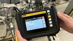 The SensoControl handheld device from Parker Hannifin's Quick Coupling Division can help diagnose maintenance issues with hydraulic systems in mobile and industrial applications. The SensoControl handheld device from Parker Hannifin's Quick Coupling Division can help diagnose maintenance issues with hydraulic systems in mobile and industrial applications.