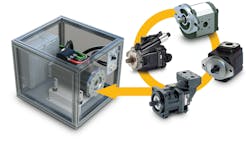 Parker Hannifin Modular ePTO Solutions contain electric motor-pump systems with all necessary components in a single package Parker Hannifin Modular ePTO Solutions contain electric motor-pump systems with all necessary components in a single package