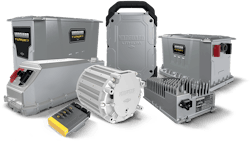 The Vanguard brand batteries, electric motors and other electrification components The Vanguard brand batteries, electric motors and other electrification components