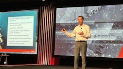 Eric Alström, exiting president of Danfoss Power Solutions, speaking at an event Eric Alström, exiting president of Danfoss Power Solutions, speaking at an event