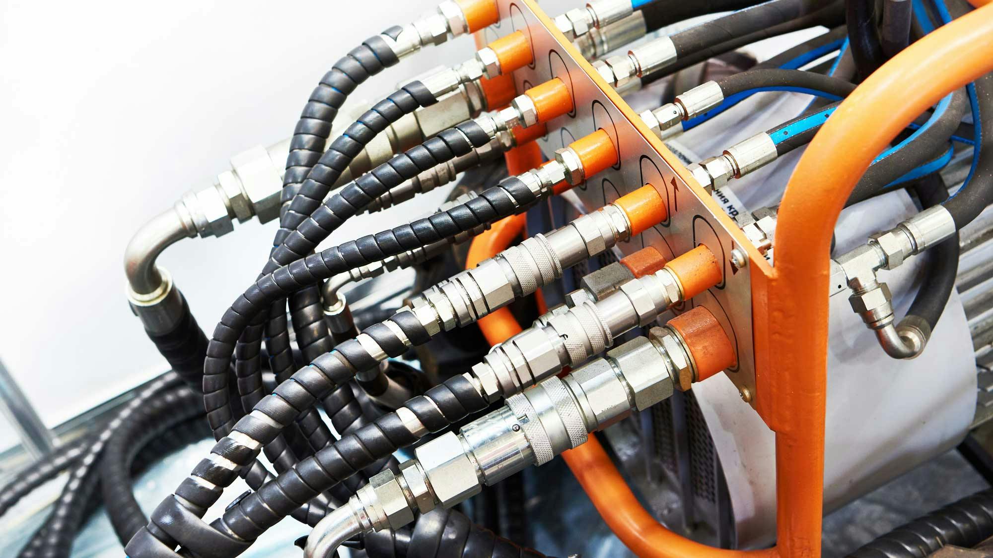 Hydraulic components on a machine