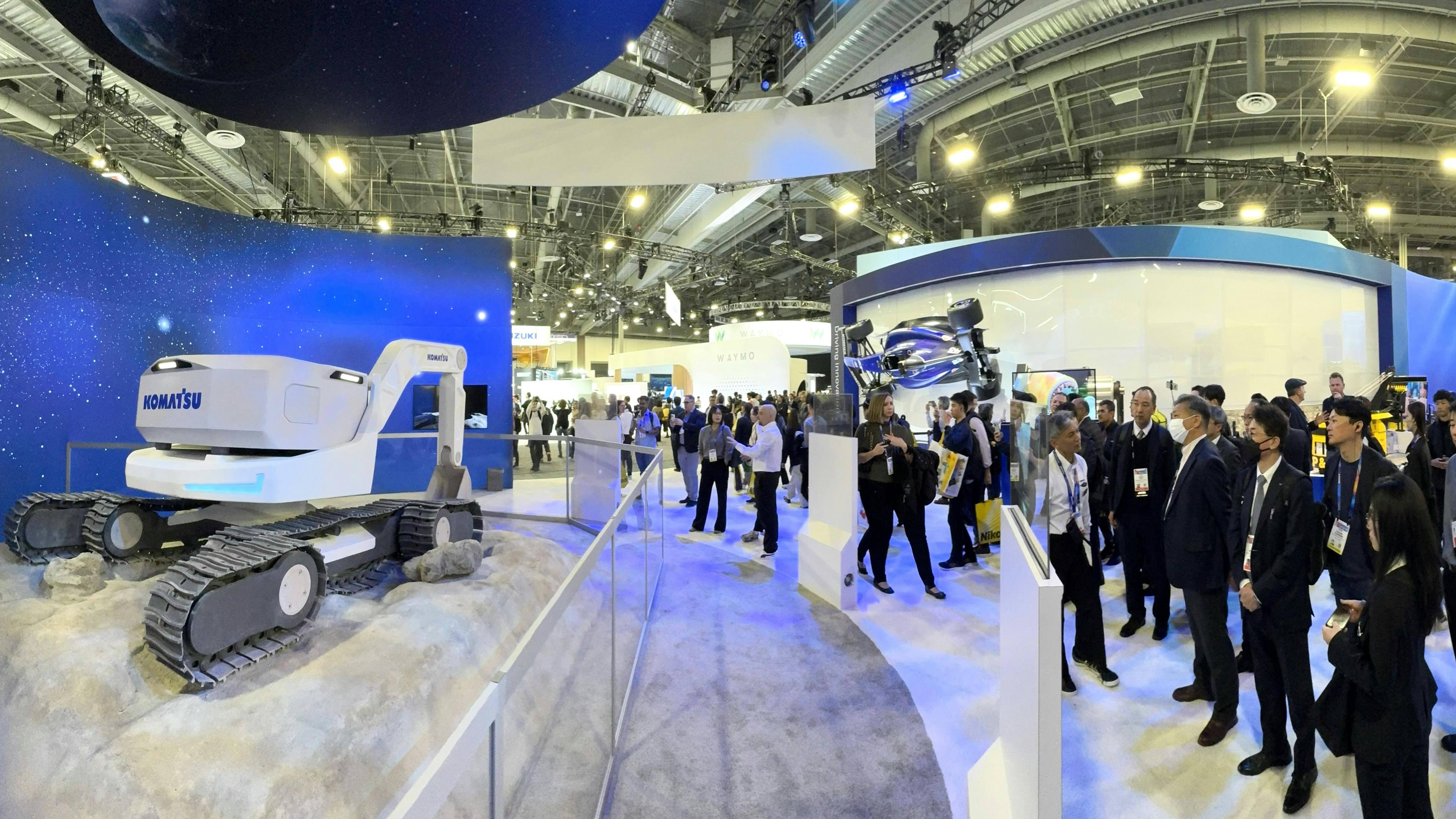 Komatsu's concept lunar construction machine was among the technology advancements on display at CES 2025