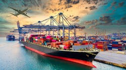 A representation of shipping and other logistics for the import and export of goods A representation of shipping and other logistics for the import and export of goods