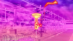 An image depicting methane-venting pneumatics technology allowing methane to enter the atmosphere An image depicting methane-venting pneumatics technology allowing methane to enter the atmosphere