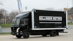 A picture of a Bollinger electric truck which can be driven by attendees of Work Truck Week A picture of a Bollinger electric truck which can be driven by attendees of Work Truck Week