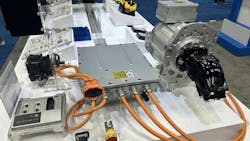 An electric power take-off which powers hydraulic systems in hybrid and full-electric vehicles An electric power take-off which powers hydraulic systems in hybrid and full-electric vehicles