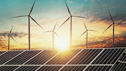 An image of wind turbines and solar panels which both make use of electrohydraulic servo valves An image of wind turbines and solar panels which both make use of electrohydraulic servo valves