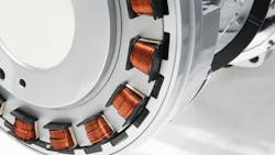 A close up view of an electric motor used in various types of electric vehicles A close up view of an electric motor used in various types of electric vehicles