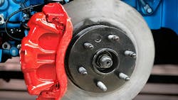 Close up view of a vehicle brake Close up view of a vehicle brake