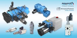 An image of several types of compact hydraulics components such as cartridge valves An image of several types of compact hydraulics components such as cartridge valves