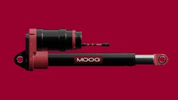 A product image of a Moog electric cylinder A product image of a Moog electric cylinder