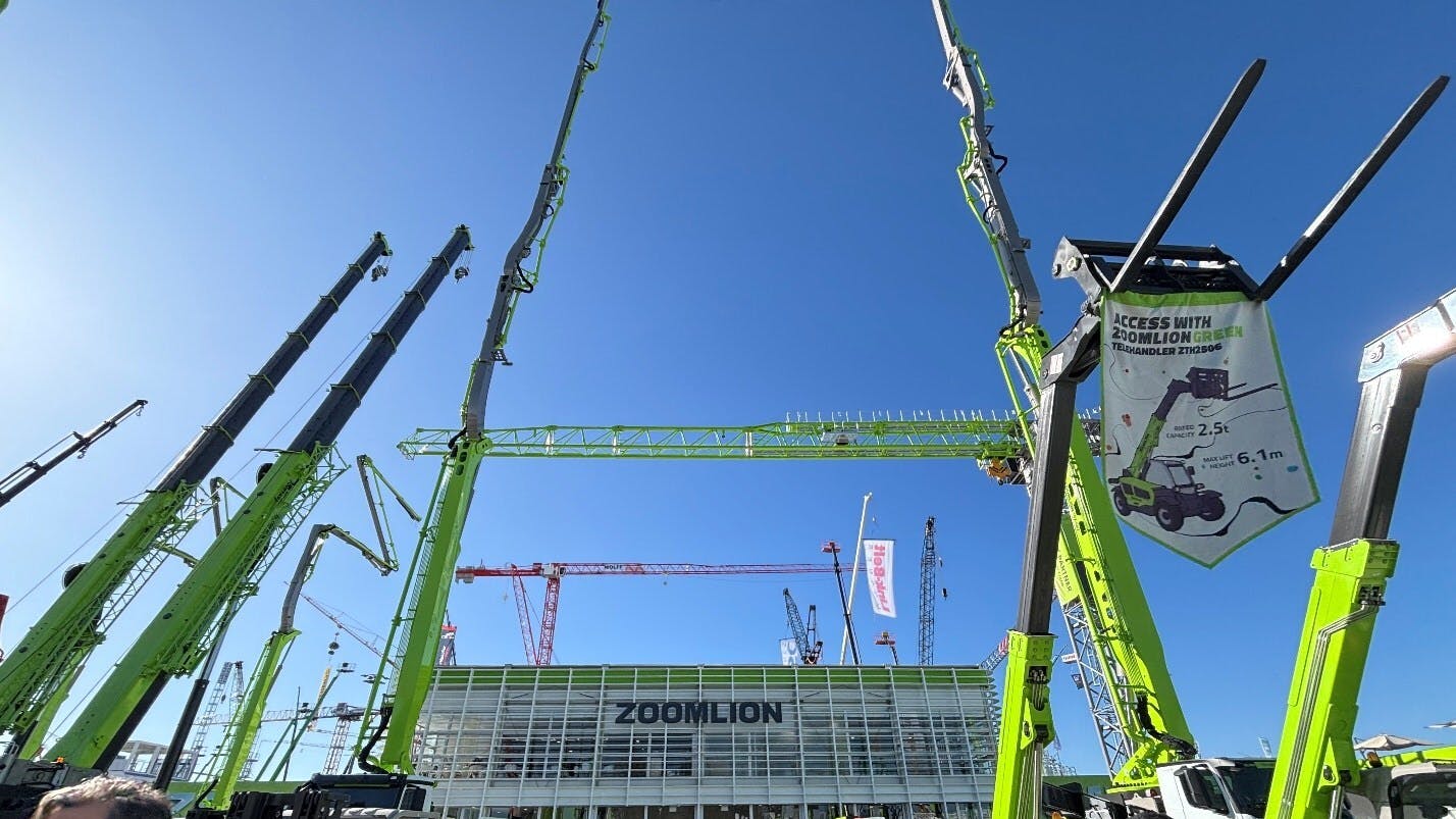 Zoomlion construction equipment on display at bauma 2025
