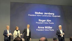 Leaders from Volvo Group discussing varied technological focus at bauma 2025 Leaders from Volvo Group discussing varied technological focus at bauma 2025