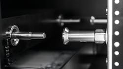 Danfoss blind mate quick connector installed in a data center application Danfoss blind mate quick connector installed in a data center application