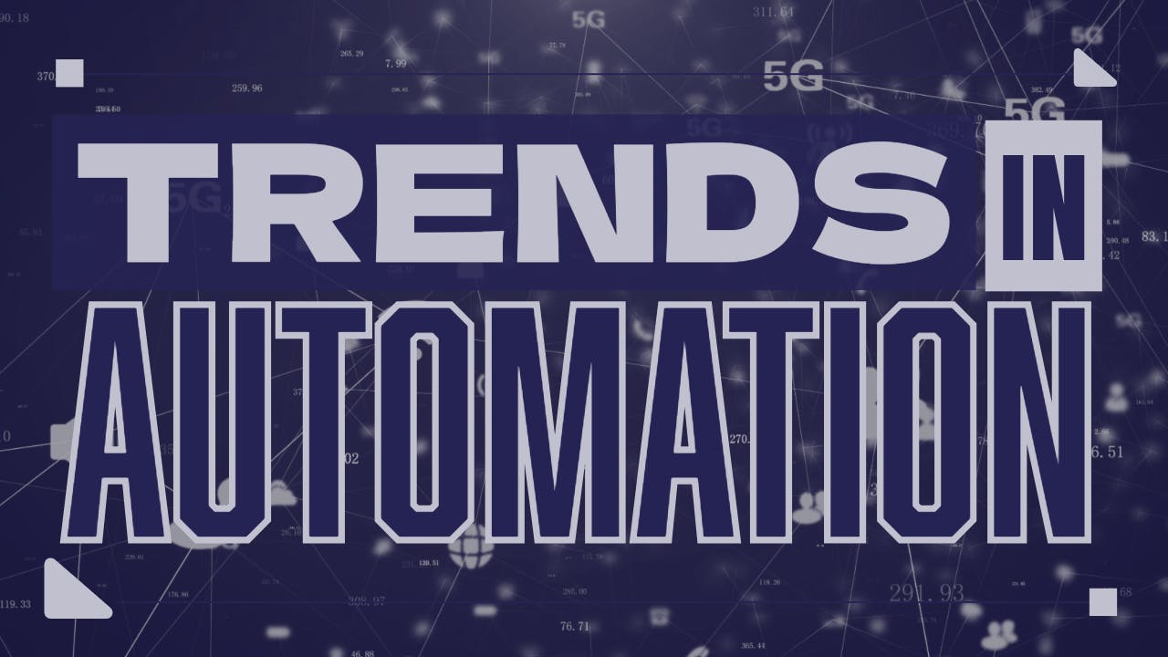An image depicting terms and imagery related to industrial automation