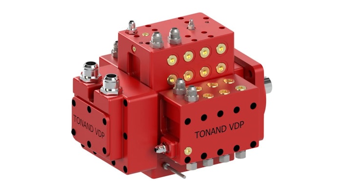 The Tonand variable displacement piston pump uses digital control to enable quiet and efficient operation