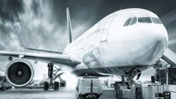 A composite image of several aerospace vehicles used at an airport A composite image of several aerospace vehicles used at an airport