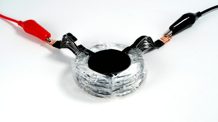 A closeup view of the Artimus Robotics HASEL actuator