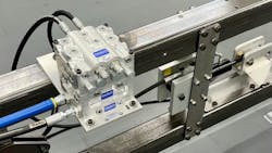 A MakoBLOX hydraulic manifold on a test rig A MakoBLOX hydraulic manifold on a test rig