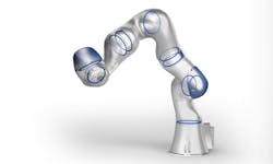 A transparent cobot with seals shown in the locations where they are often used on this type of robot A transparent cobot with seals shown in the locations where they are often used on this type of robot