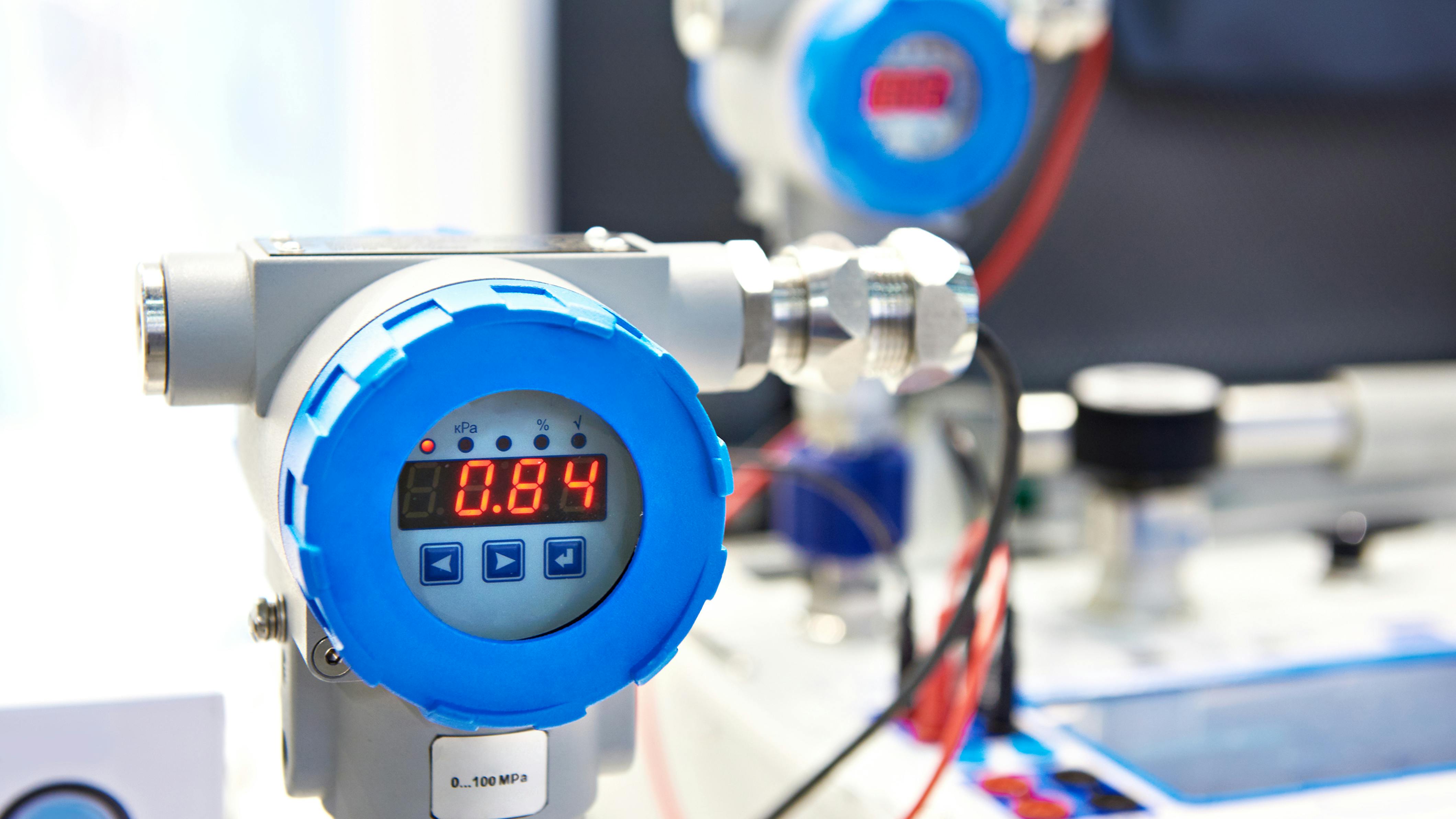 A close up view of a pressure sensor