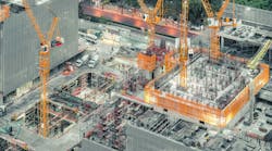 A concept image of a building under construction A concept image of a building under construction
