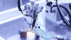 Production of an electronic chip Production of an electronic chip