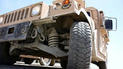 Close up view of the undercarriage of a military vehicle Close up view of the undercarriage of a military vehicle