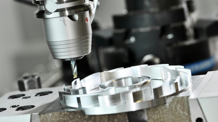 CNC machining of a metal component
