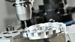 CNC machining of a metal component CNC machining of a metal component