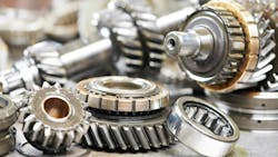 Close up of several gears and bearings Close up of several gears and bearings