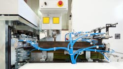 Air lines and other pneumatic components on a printing machine Air lines and other pneumatic components on a printing machine