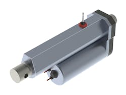 Close up of an electric actuator on a white background Close up of an electric actuator on a white background