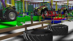 A simulation of a manufacturing line for agricultural machinery A simulation of a manufacturing line for agricultural machinery