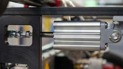 Pneumatic cylinder in an industrial machinery application Pneumatic cylinder in an industrial machinery application